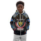 Personalized DR Congo Roots Kid Hoodie African Pride in Fingerprint and Tribal Colors