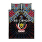 DR Congo Roots Quilt Bed Set African Pride in Fingerprint and Tribal Colors