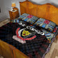 DR Congo Roots Quilt Bed Set African Pride in Fingerprint and Tribal Colors