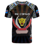 Personalized DR Congo Roots T shirt African Pride in Fingerprint and Tribal Colors