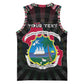 Personalized Liberia Roots Basketball Jersey African Pride in Fingerprint and Tribal Colors DT02