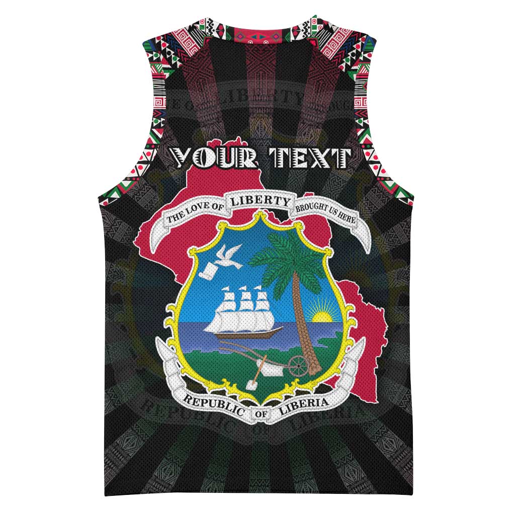 Personalized Liberia Roots Basketball Jersey African Pride in Fingerprint and Tribal Colors DT02