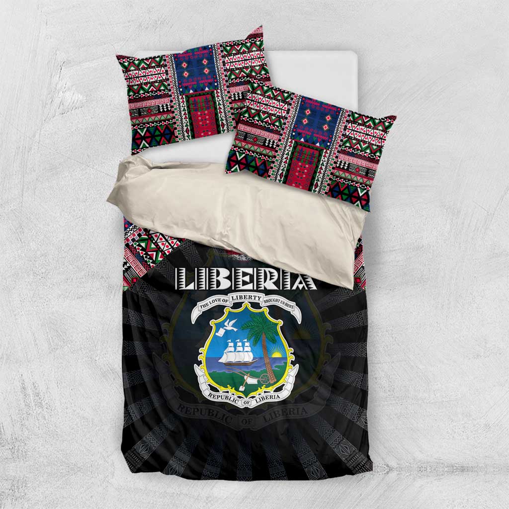 Liberia Roots Bedding Set African Pride in Fingerprint and Tribal Colors
