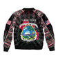 Personalized Liberia Roots Bomber Jacket African Pride in Fingerprint and Tribal Colors
