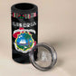 Liberia Roots 4 in 1 Can Cooler Tumbler African Pride in Fingerprint and Tribal Colors