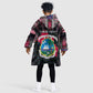 Personalized Liberia Roots Kid Wearable Blanket Hoodie African Pride in Fingerprint and Tribal Colors