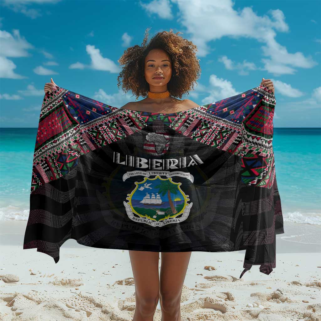 Liberia Roots Sarong African Pride in Fingerprint and Tribal Colors