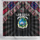 Liberia Roots Shower Curtain African Pride in Fingerprint and Tribal Colors