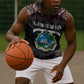 Personalized Liberia Roots Sleeveless Hoodie African Pride in Fingerprint and Tribal Colors - African Pride