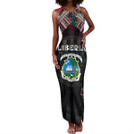 Personalized Liberia Roots Tank Maxi Dress African Pride in Fingerprint and Tribal Colors
