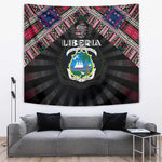Liberia Roots Tapestry African Pride in Fingerprint and Tribal Colors