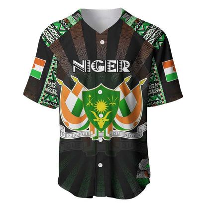 Personalized Niger Roots Baseball Jersey African Pride in Fingerprint and Tribal Colors