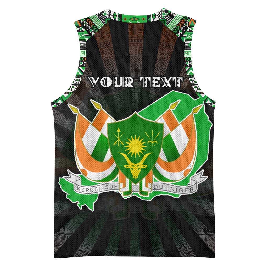 Personalized Niger Roots Basketball Jersey African Pride in Fingerprint and Tribal Colors DT02