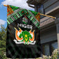 Niger Roots Garden Flag African Pride in Fingerprint and Tribal Colors