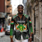 Personalized Niger Roots Long Sleeve Button Shirt African Pride in Fingerprint and Tribal Colors