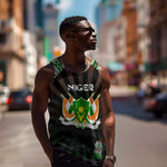 Personalized Niger Roots Men Tank Top African Pride in Fingerprint and Tribal Colors