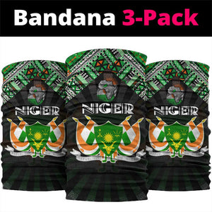 Niger Roots Neck Gaiter African Pride in Fingerprint and Tribal Colors DT02