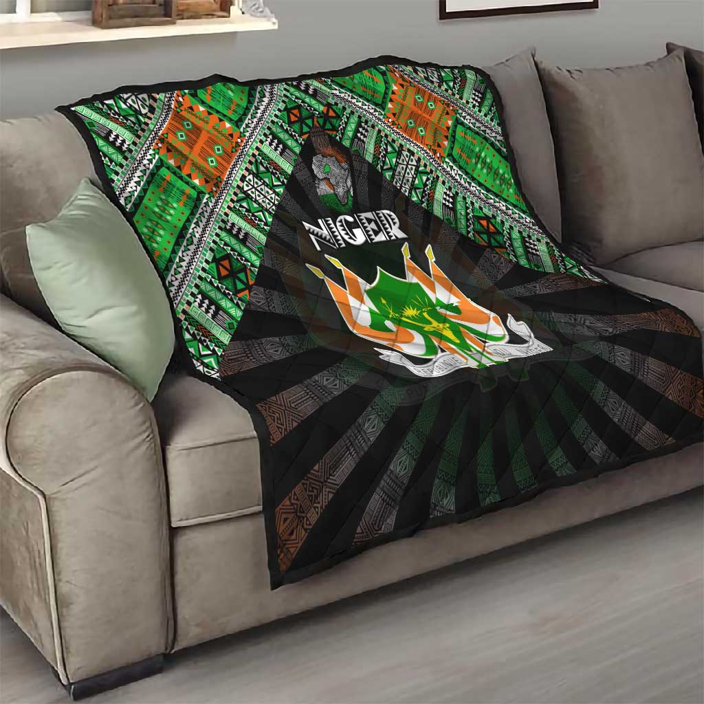 Niger Roots Quilt African Pride in Fingerprint and Tribal Colors