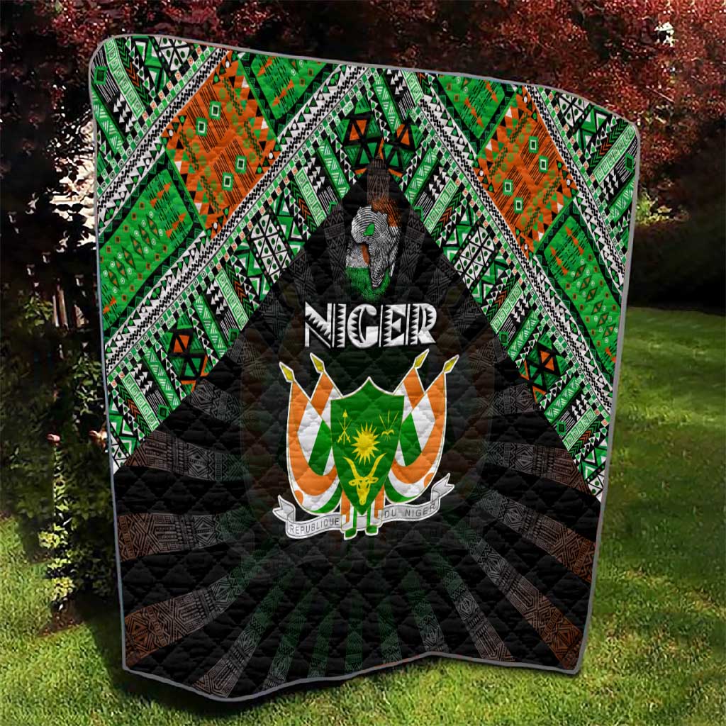 Niger Roots Quilt African Pride in Fingerprint and Tribal Colors