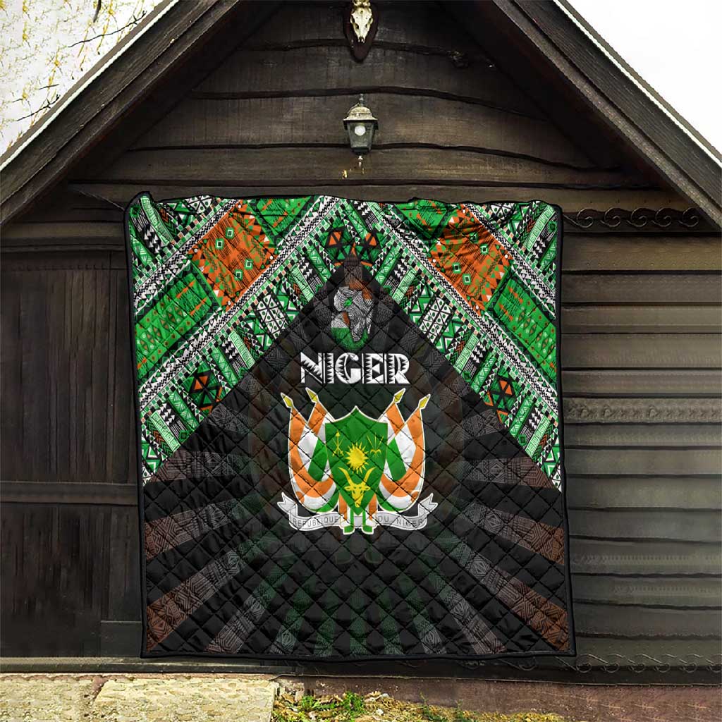 Niger Roots Quilt African Pride in Fingerprint and Tribal Colors