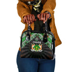 Niger Roots Shoulder Handbag African Pride in Fingerprint and Tribal Colors