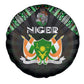 Niger Roots Spare Tire Cover African Pride in Fingerprint and Tribal Colors