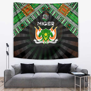 Niger Roots Tapestry African Pride in Fingerprint and Tribal Colors