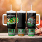 Niger Roots Tumbler With Handle African Pride in Fingerprint and Tribal Colors