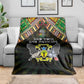 Sao Tome and Principe Roots Blanket African Pride in Fingerprint and Tribal Colors