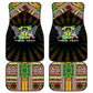 Sao Tome and Principe Roots Car Mats African Pride in Fingerprint and Tribal Colors