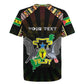 Personalized Sao Tome and Principe Roots Rugby Jersey African Pride in Fingerprint and Tribal Colors