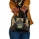 Sao Tome and Principe Roots Shoulder Handbag African Pride in Fingerprint and Tribal Colors