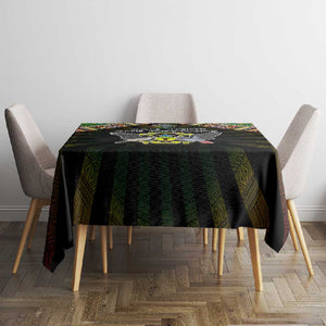 Sao Tome and Principe Roots Tablecloth African Pride in Fingerprint and Tribal Colors