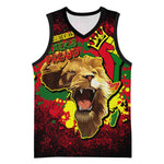 Unapologetically Black and Proud Basketball Jersey Africa Map with Lion DT02