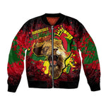 Unapologetically Black and Proud Bomber Jacket Africa Map with Lion