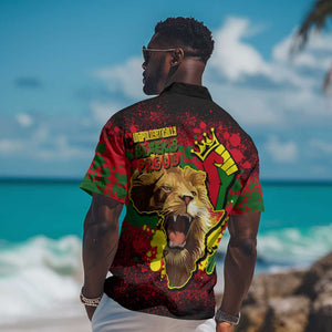 Unapologetically Black and Proud Hawaiian Shirt Africa Map with Lion