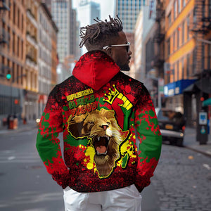 Unapologetically Black and Proud Hoodie Africa Map with Lion