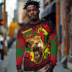 Unapologetically Black and Proud Long Sleeve Shirt Africa Map with Lion DT02