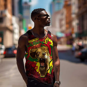 Unapologetically Black and Proud Men Tank Top Africa Map with Lion