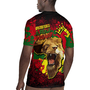 Unapologetically Black and Proud Rugby Jersey Africa Map with Lion