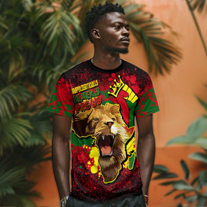 Unapologetically Black and Proud T shirt Africa Map with Lion