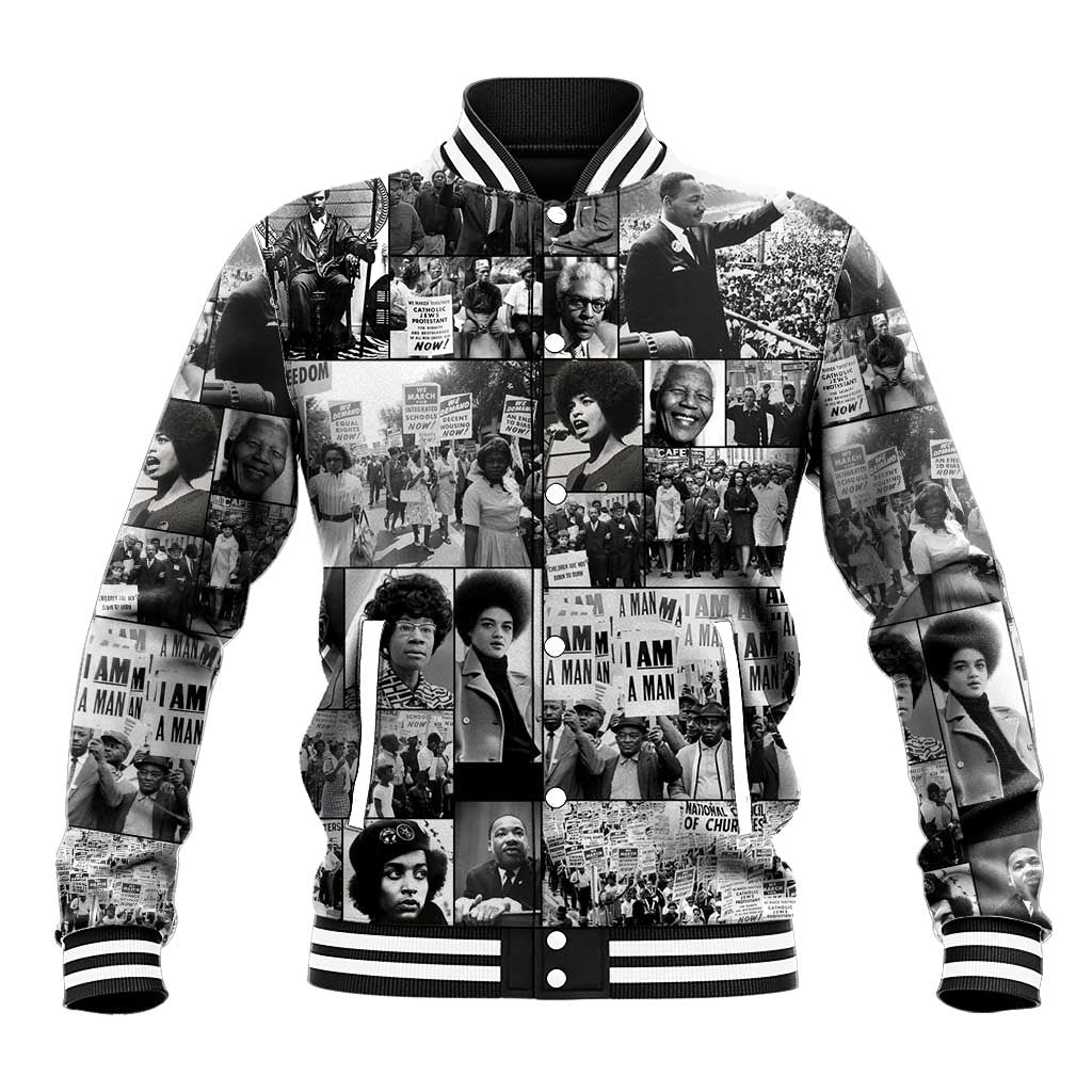 African Baseball Jacket Black Power Images DT02