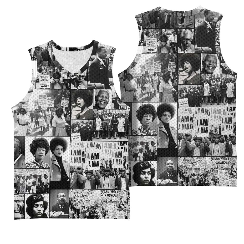 African Basketball Jersey Black Power Images DT02