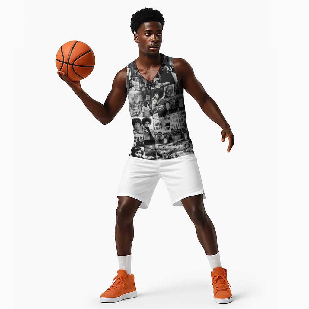 African Basketball Jersey Black Power Images DT02