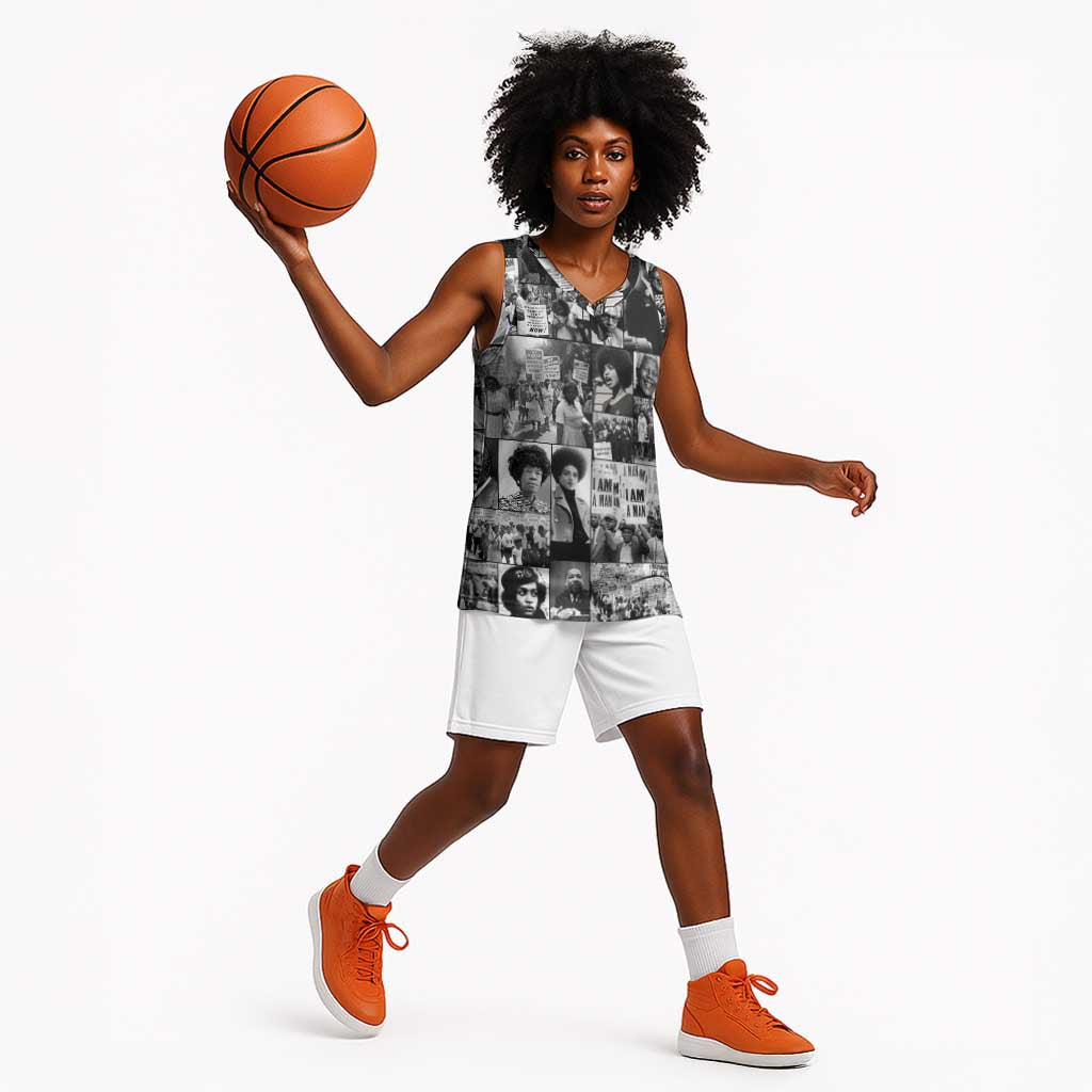 African Basketball Jersey Black Power Images DT02