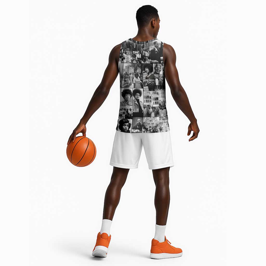 African Basketball Jersey Black Power Images DT02