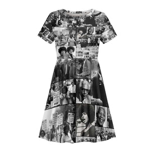 African Kid Short Sleeve Dress Black Power Images