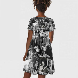 African Kid Short Sleeve Dress Black Power Images