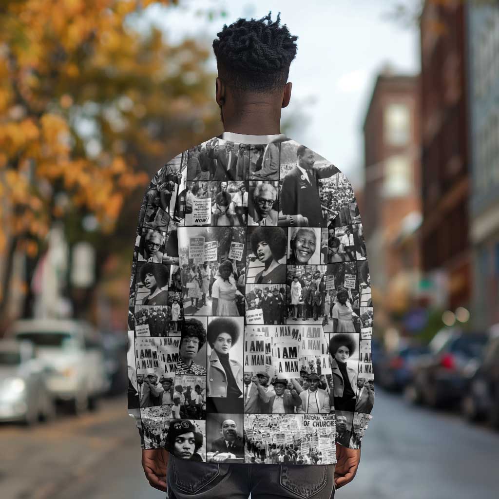 African Long Sleeve Shirt Black Power Images DT02