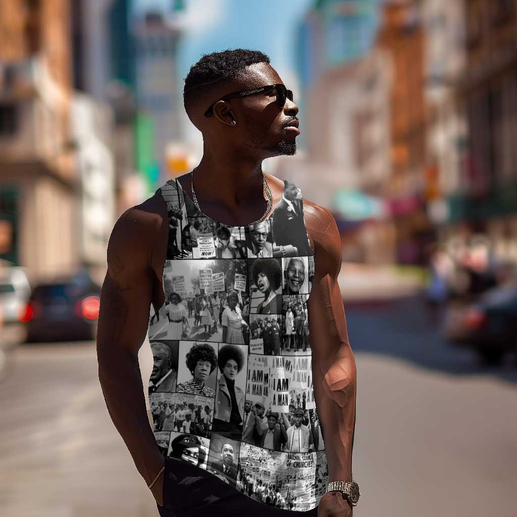 African Men Tank Top Black Power Images